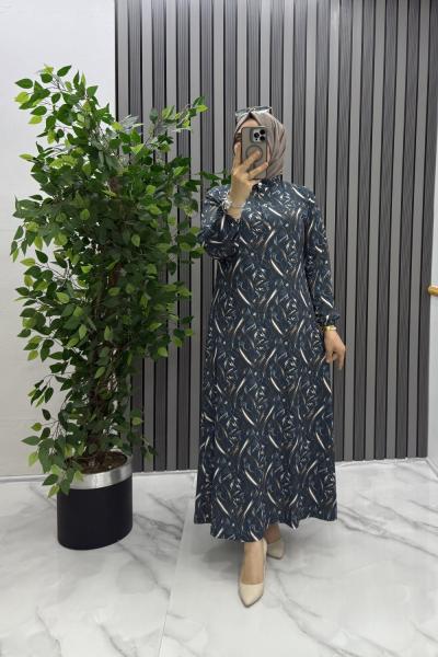 Aycan elbise Petrol Mavisi