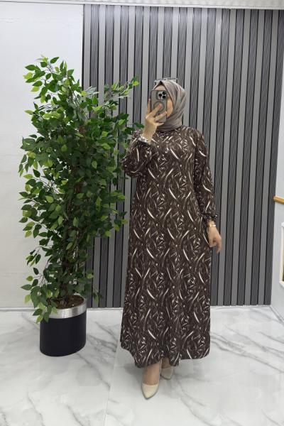 Aycan elbise  Kahverengi