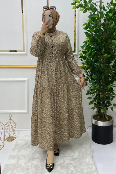 Beyza elbise  Bej
