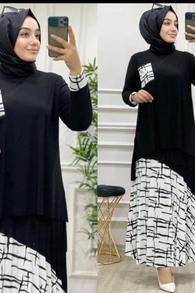 Cepli etekli takım  Beyaz