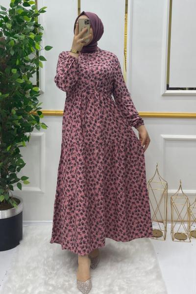 Çiğdem elbise Pudra