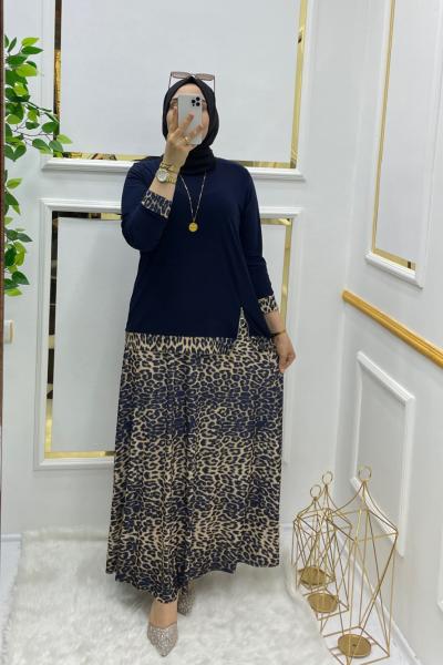 Damla leopar takım  Lacivert