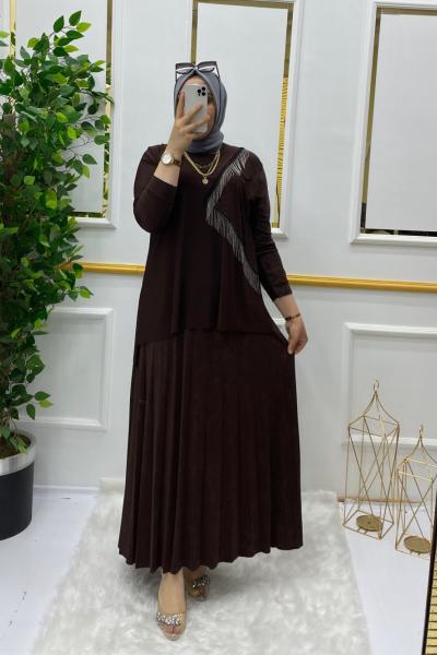 Elçin takım  Kahverengi