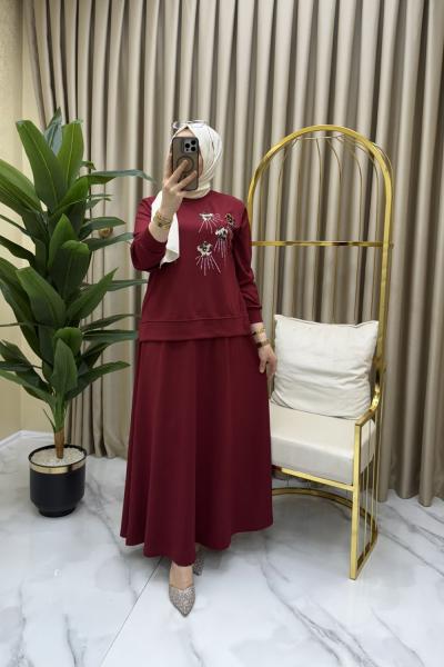 Esmehan takım Bordo