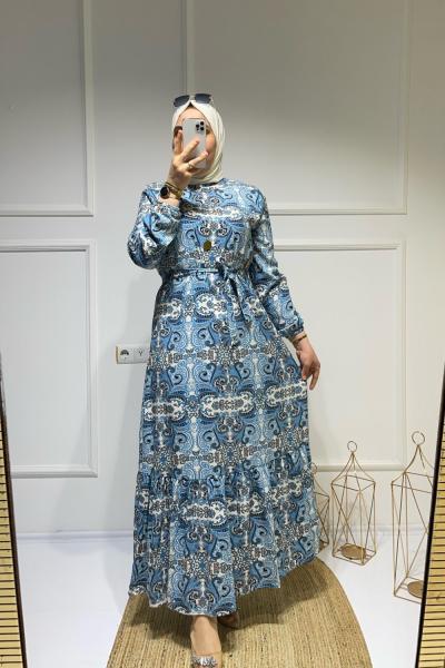 Hayrunisa elbise  Mavi