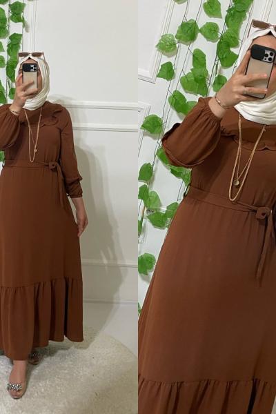 Hazal elbise  Kahverengi