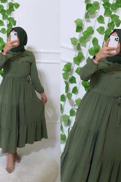 Irmak elbise  Fıstık Yeşili