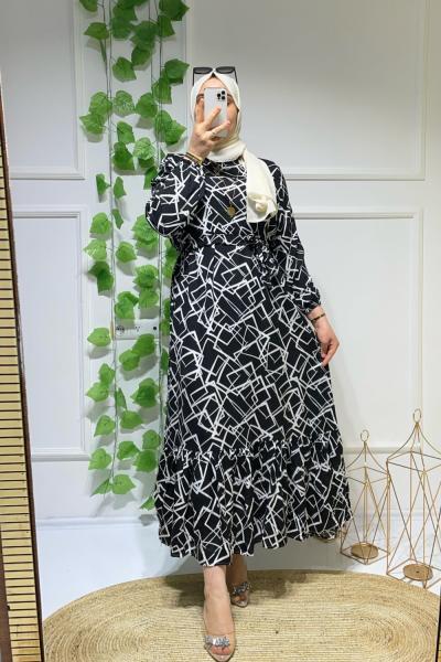 Kare elbise  Siyah