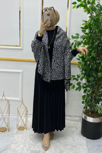 Leopar şal Siyah