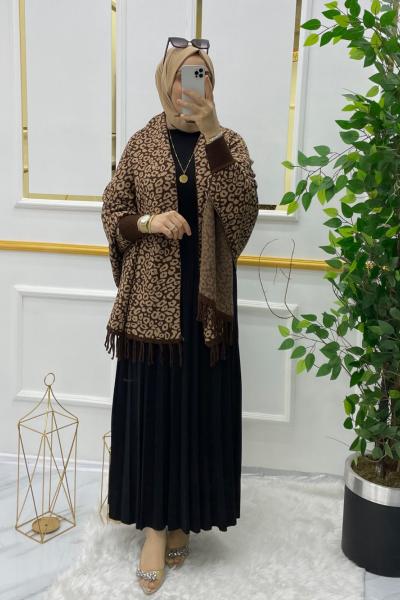 Leopar şal Kahverengi