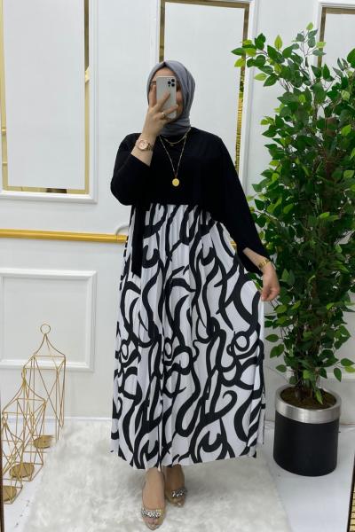 Manolya elbise Siyah