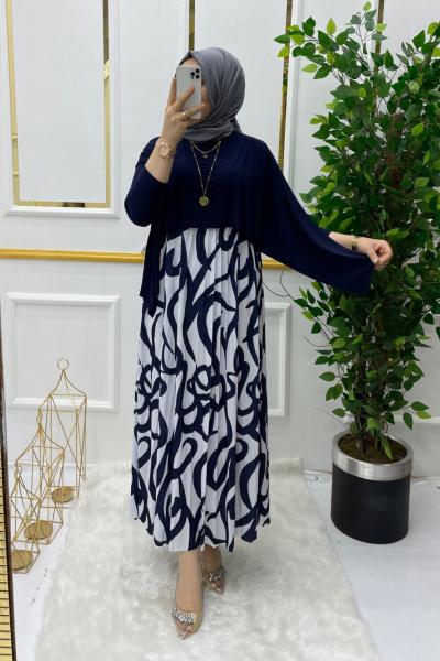 Manolya elbise  Lacivert