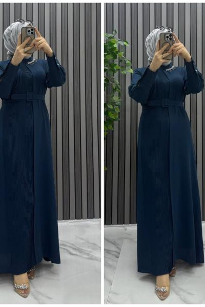 Mısra elbise Petrol Yeşili