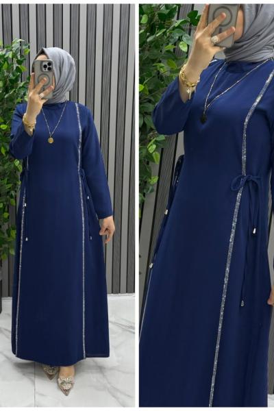 Nihan elbise Lacivert