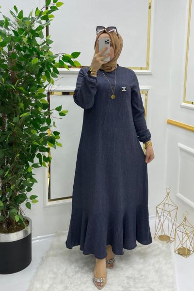 Peri elbise Petrol Mavisi