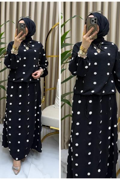 Puantiye takım Siyah