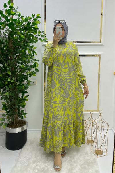 Seçil elbise Yağ Yeşili