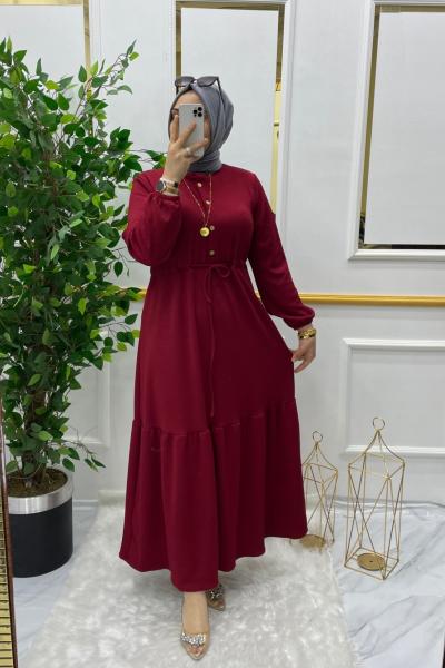 Sinem elbise  Bordo