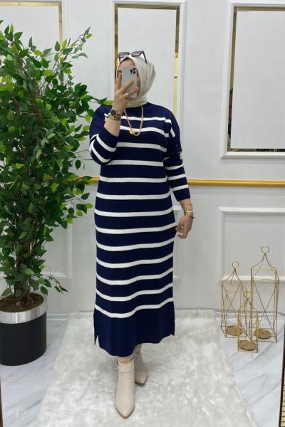 Triko elbise  Lacivert