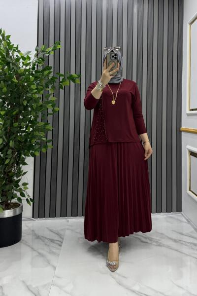 Aymira takım Bordo