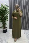 Karmin elbise  Yeşil