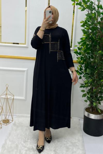 Suzan elbise  Siyah