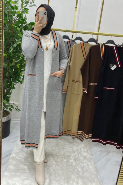 Mimoza hırka Gri